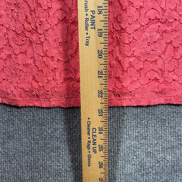 Lane Bryant Tank Top Women's Plus 22/24 Pink Floral Crochet Motif Allover Active - Picture 6 of 8